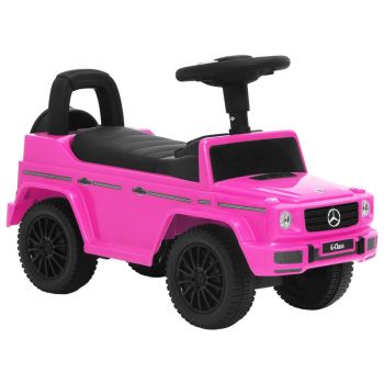 Mașinuță pentru pași Mercedes-Benz G63. roz