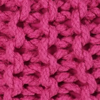 Puf tricotat manual, roz