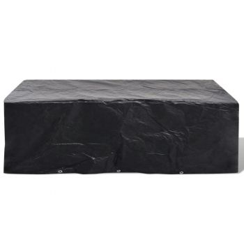 Husa mobilier gradina, negru, 300 x 140 x 90 cm