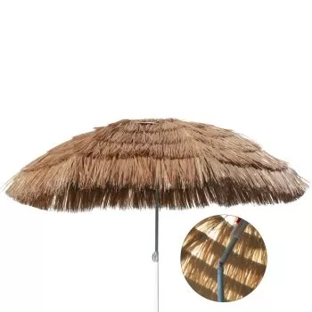 Umbrelă de plajă Hawaï, bej, 160 cm