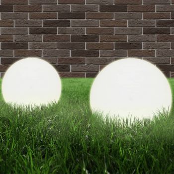 Lămpi glob cu LED, 4 buc., 20 cm, PMMA, sferic