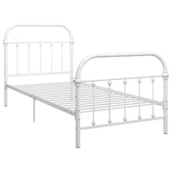 Cadru de pat, alb, 90 x 200 cm