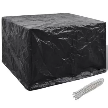 Husa mobilier gradina, negru, 135 x 135 x 90 cm