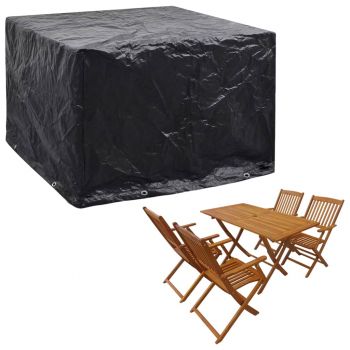 Husa mobilier gradina, negru, 122 x 112 x 98 cm