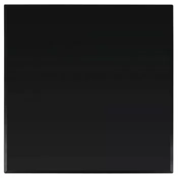 Blat de masa din sticla securizata, negru, 80 x 80 cm