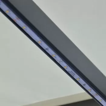 Copertina retractabila cu senzor vant & LED, crem, 300 x 250 cm