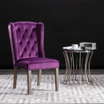 Set 4 bucati scaune de bucatarie, violet