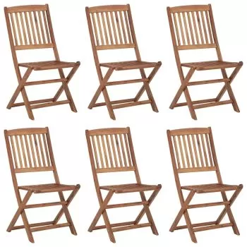 Set 6 bucati scaune gradina pliabile cu perne, gri cu model
