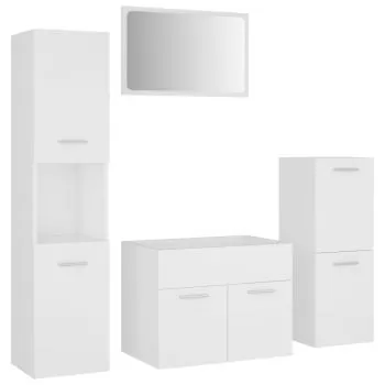 Set mobilier de baie, alb, 60 x 38.5 x 46 cm