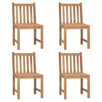 Set 4 bucati scaune de gradina cu perne, gri cu model