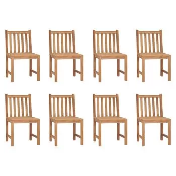 Set 8 bucati scaune de gradina cu perna, gri cu model