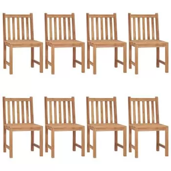 Set 8 bucati scaune de gradina cu perna, albastru