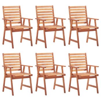 Set 6 bucati scaune de exterior cu perne, verde deschis