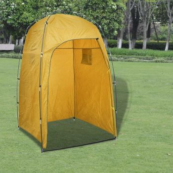Toaletă portabilă pentru camping, cu cort, 10+10 L