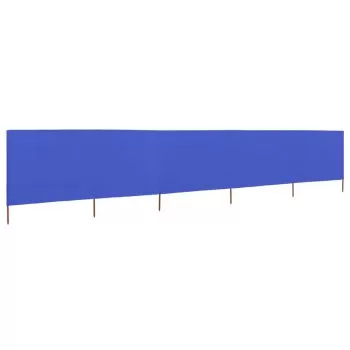 Paravan anti-vant cu 5 panouri, albastru, 600 x 120 cm