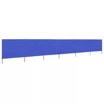 Paravan anti-vant cu 6 panouri, albastru, 800 x 80 cm