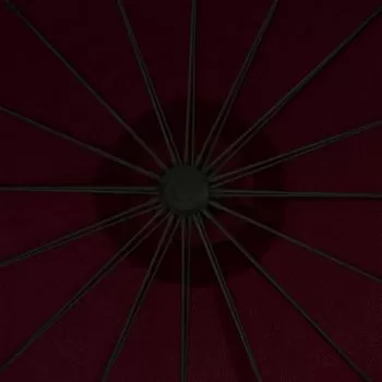 Umbrelă de soare suspendată, vișiniu, 3 m, stâlp de aluminiu