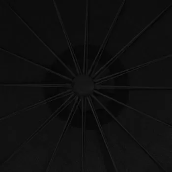 Umbrelă de soare suspendată, negru, 3 m, stâlp de aluminiu