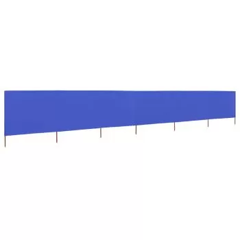 Paravan anti-vant cu 6 panouri, albastru, 800 x 120 cm
