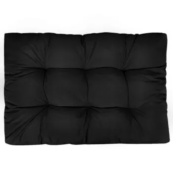 Perna de scaun de gradina, negru, 120 x 80 x 12 cm
