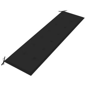 Perna pentru banca de gradina, negru, 180 x 50 x 3 cm