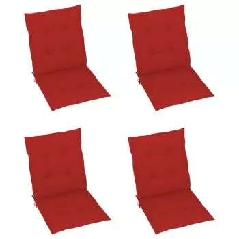 Set 4 bucati perne scaun de gradina, rosu, 100 x 50 x 3 cm
