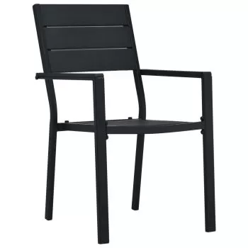 Set 2 bucati scaune de gradina, negru