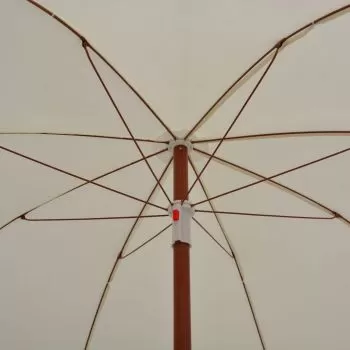 Umbrelă de soare cu stâlp din oțel, nisipiu, 240 cm