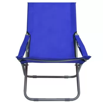 Set 2 bucati scaune de plaja pliante, albastru