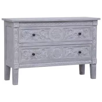  Dulap cu 2 sertare, 90x30x60 cm, lemn masiv de mahon