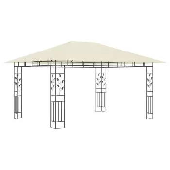 Pavilion cu plasa anti-tantari, crem, 4 x 3 x 2.73 m