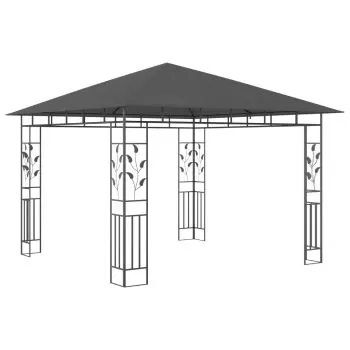 Pavilion cu plasa anti-tantari, antracit, 3 x 3 x 2.73 m