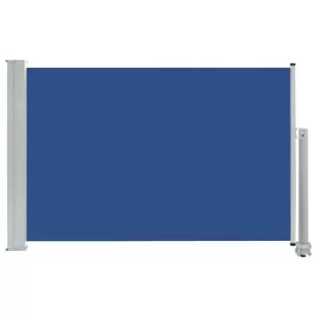 Copertina laterala retractabila de terasa, albastru, 60 x 300 cm