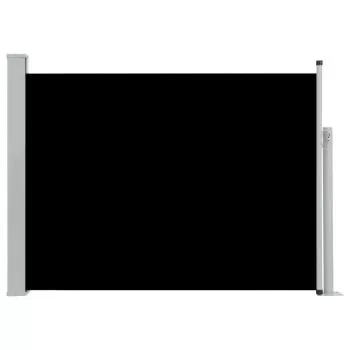 Copertina laterala retractabila de terasa, negru, 100 x 500 cm