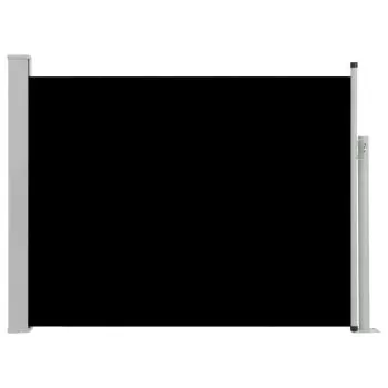 Copertina laterala retractabila de terasa, negru, 140 x 500 cm