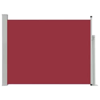 Copertina laterala retractabila de terasa, rosu, 140 x 500 cm