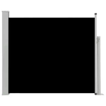 Copertina laterala retractabila de terasa, negru, 100 x 300 cm