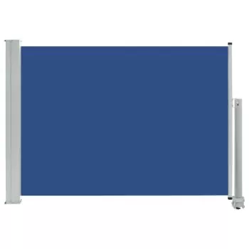 Copertina laterala retractabila de terasa, albastru, 80 x 300 cm