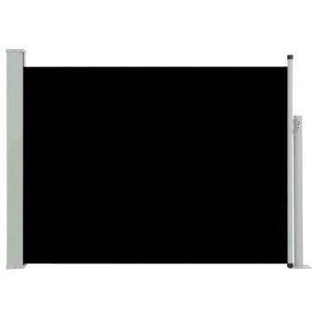 Copertina laterala retractabila de terasa, negru, 100 x 500 cm