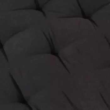 Perna podea canapea din paleti, negru, 120 x 40 x 7 cm