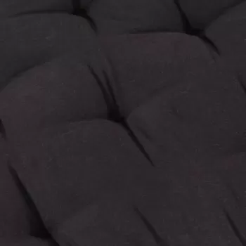 Perna podea canapea din paleti, negru, 120 x 80 x 10 cm