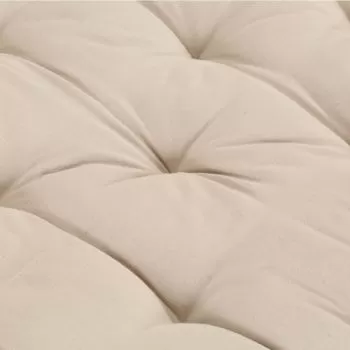 Perna podea canapea din paleti, bej, 120 x 40 x 7 cm