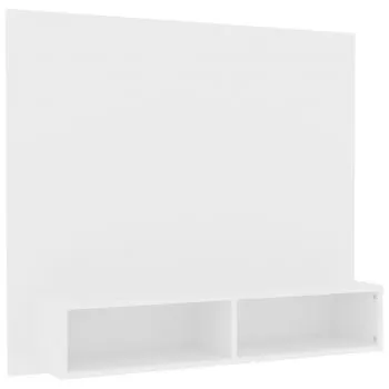 Dulap TV montat pe perete, alb, 102 x 23.5 x 90 cm