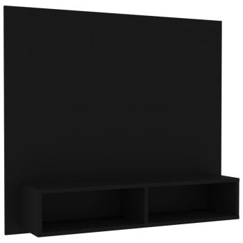 Dulap TV montat pe perete, negru, 102 x 23.5 x 90 cm