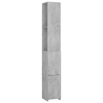 Dulap de baie, gri beton, 25x25x170 cm, PAL