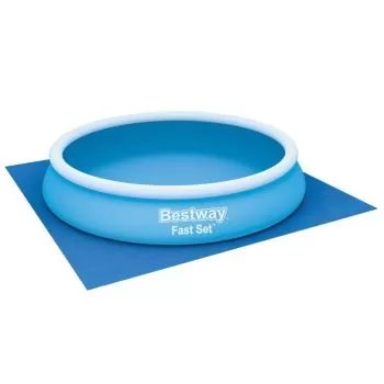 Panza de sol pentru piscina Flowclear, albastru, 396 x 396 cm