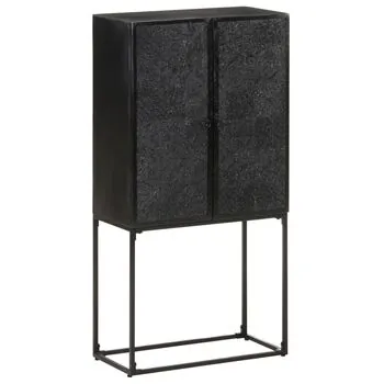  Servantă, negru, 60x30x120 cm, lemn masiv de acacia & mango
