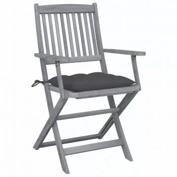 Set 2 bucati scaune pliabile de exterior, antracit