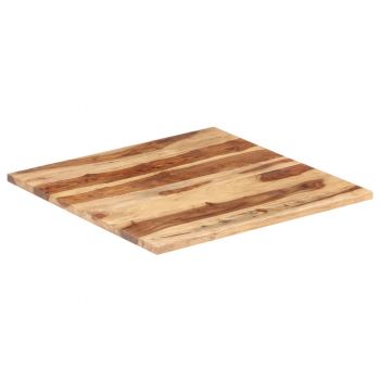 Blat de masă, 60x60 cm, lemn masiv sheesham, 25-27 mm