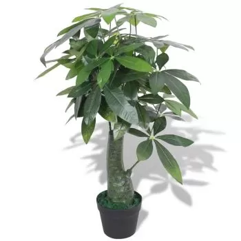 Planta artificiala Arborele norocos cu ghiveci, verde, 85 cm